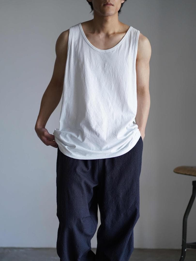 美品 2サイズ 24SS コモリ COMOLI サープラス タンクトップ 白