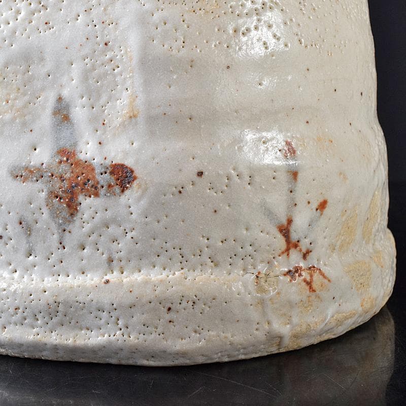 Gojyo人間国宝荒川豊蔵作　絵志野　水指　仕覆付　共箱　D　R8739B