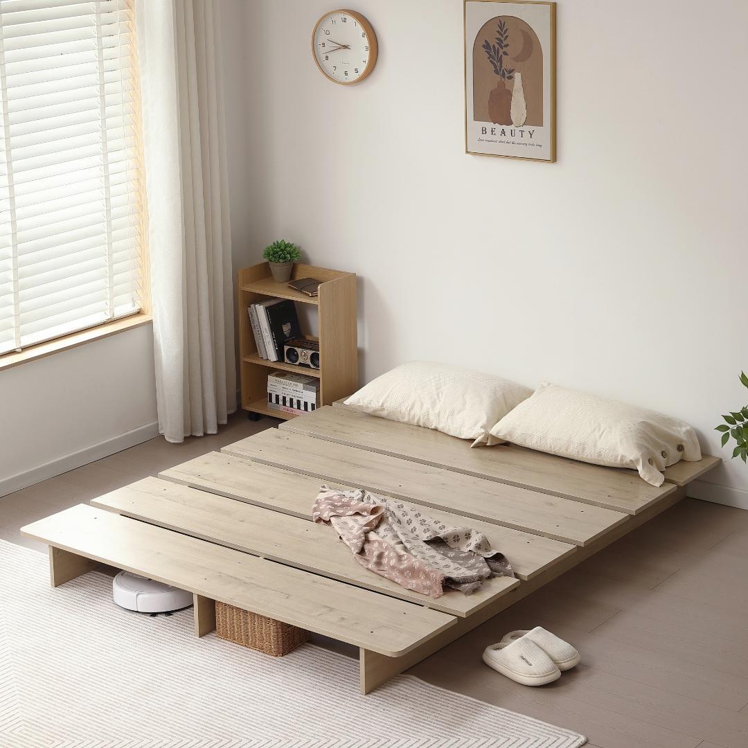 超人気！【幅120cm】ベッド ローベッド ステージベッド ベッドNatural
