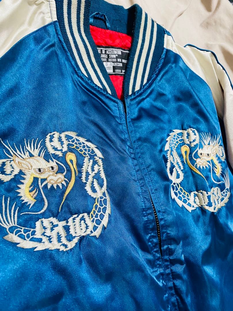 JUNGLE STORM 日本限定 YOKOSUKA サテン スカジャン 龍
