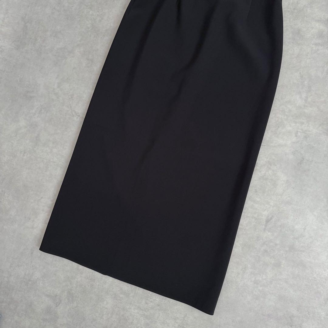 awi NOBLE ジャージーライクカラータイトスカート 40 黒 ロング