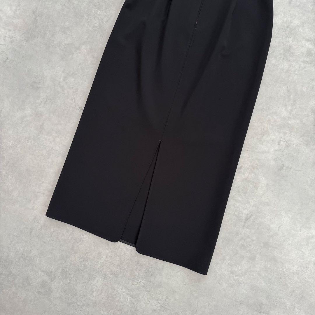 awi NOBLE ジャージーライクカラータイトスカート 40 黒 ロング