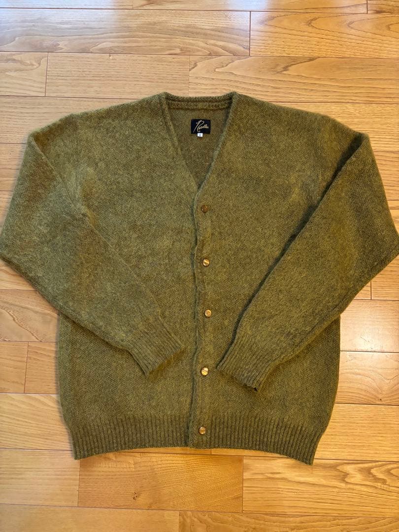 Needles モヘアカーディガン S olive