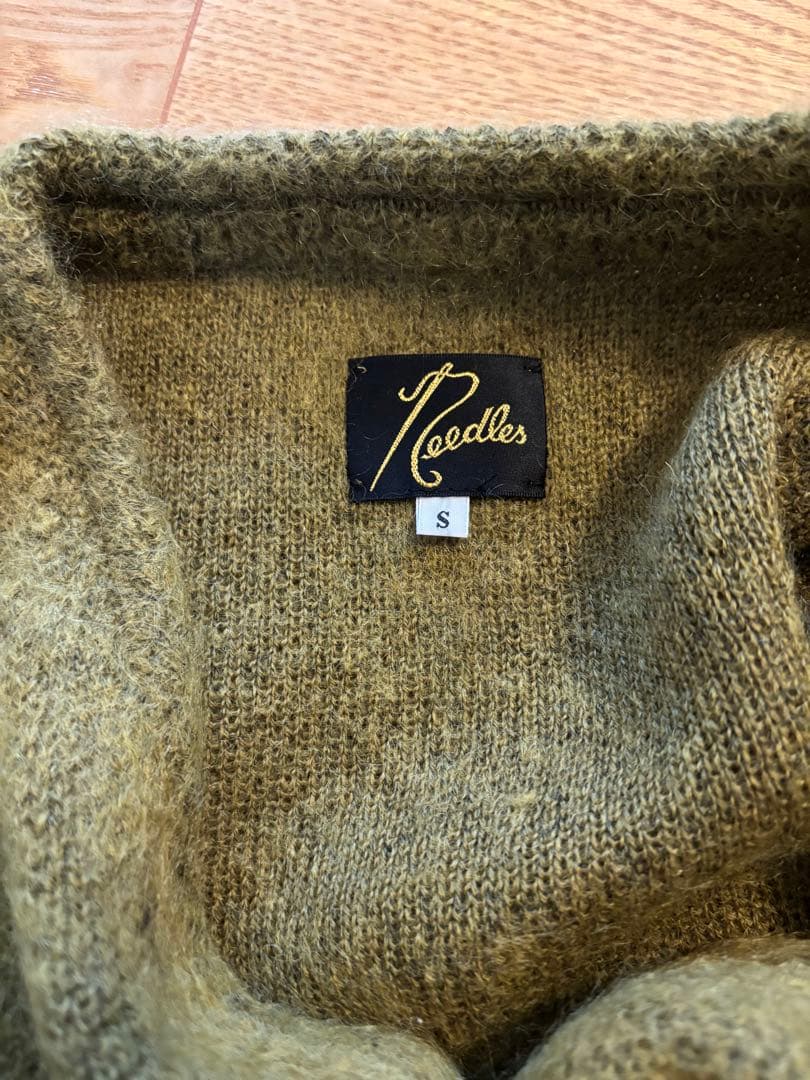 Needles モヘアカーディガン S olive