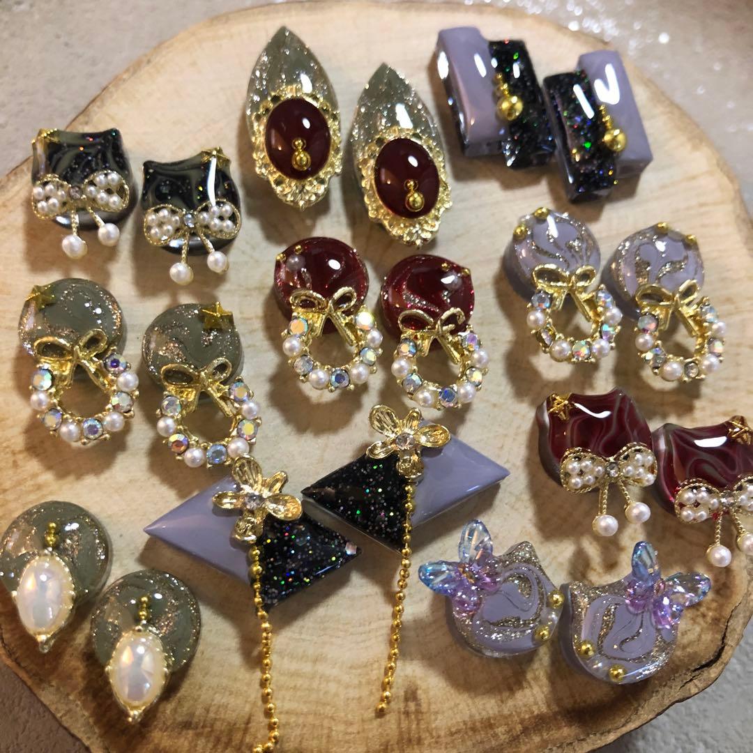 再々お値下げ!! R-641 ✴︎レジンカボション 10種☆⁎⁎⁺