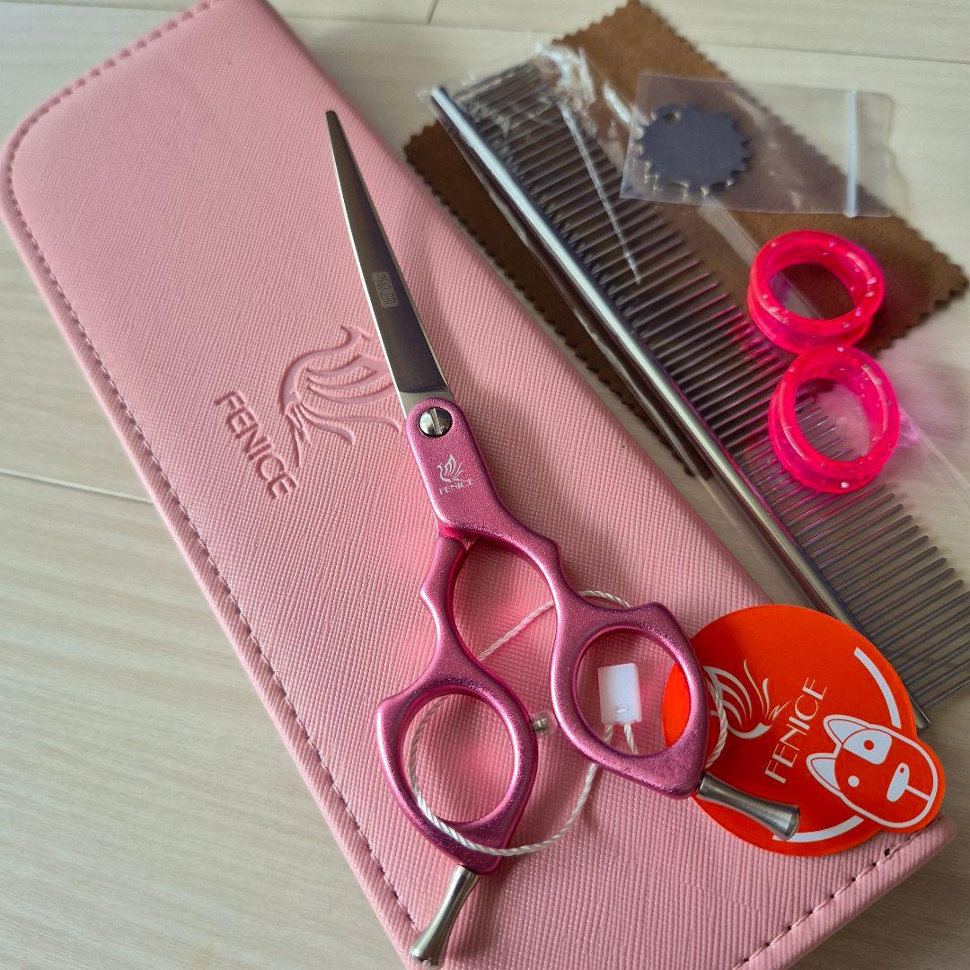 新品★フェニーチェ 6.5in★軽量アルミ カーブシザー★軽量トリミングシザー
