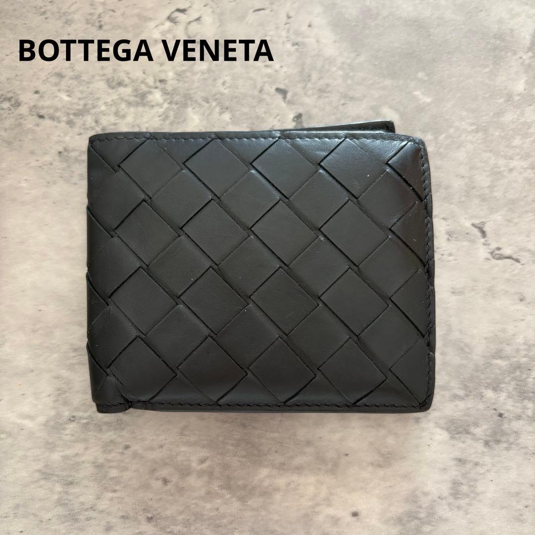 BOTTEGA VENETA ボッテガヴェネタ 二つ折り財布 ブラック