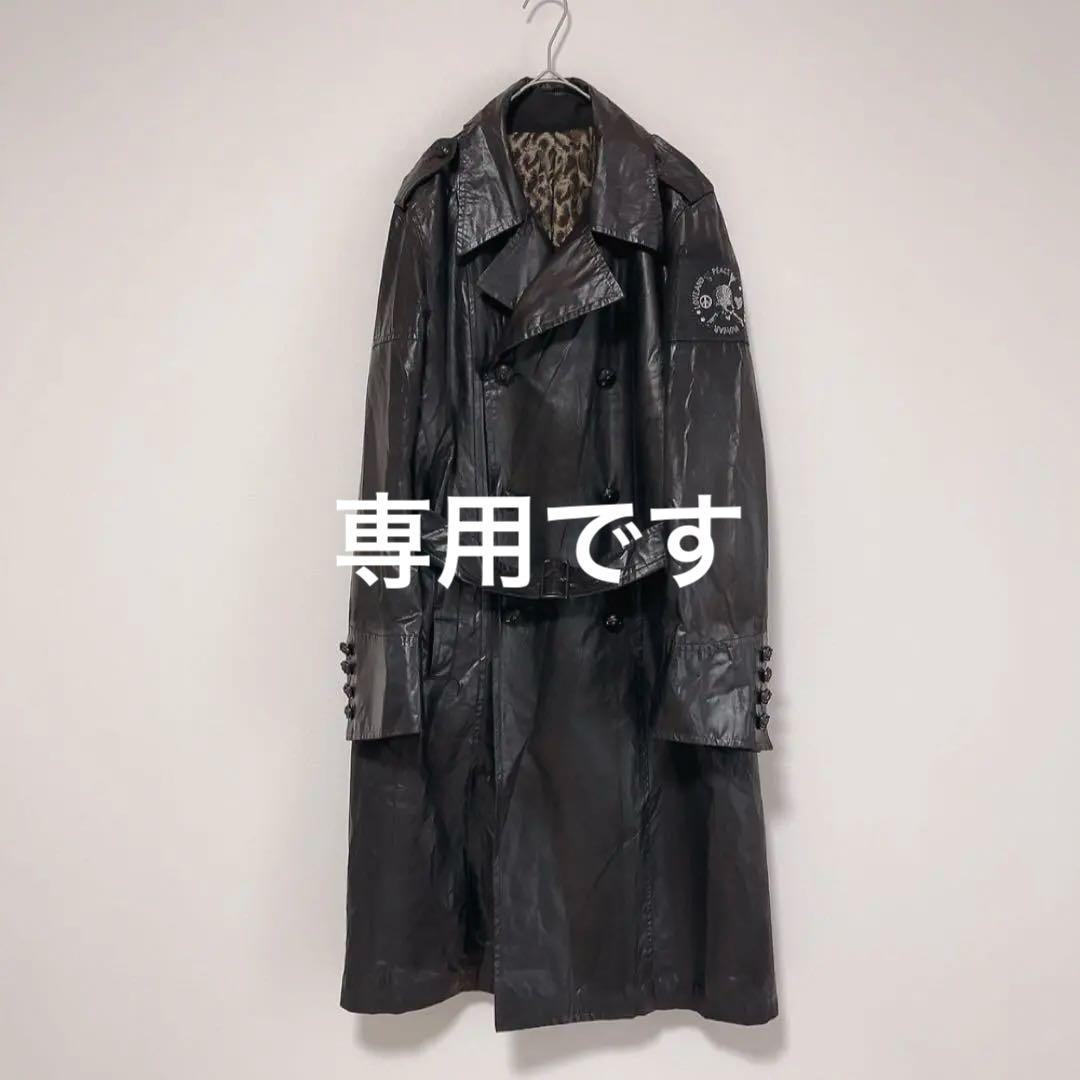 roen ロエン Hyde着用コーティングトレンチコート ブラック サイズ48