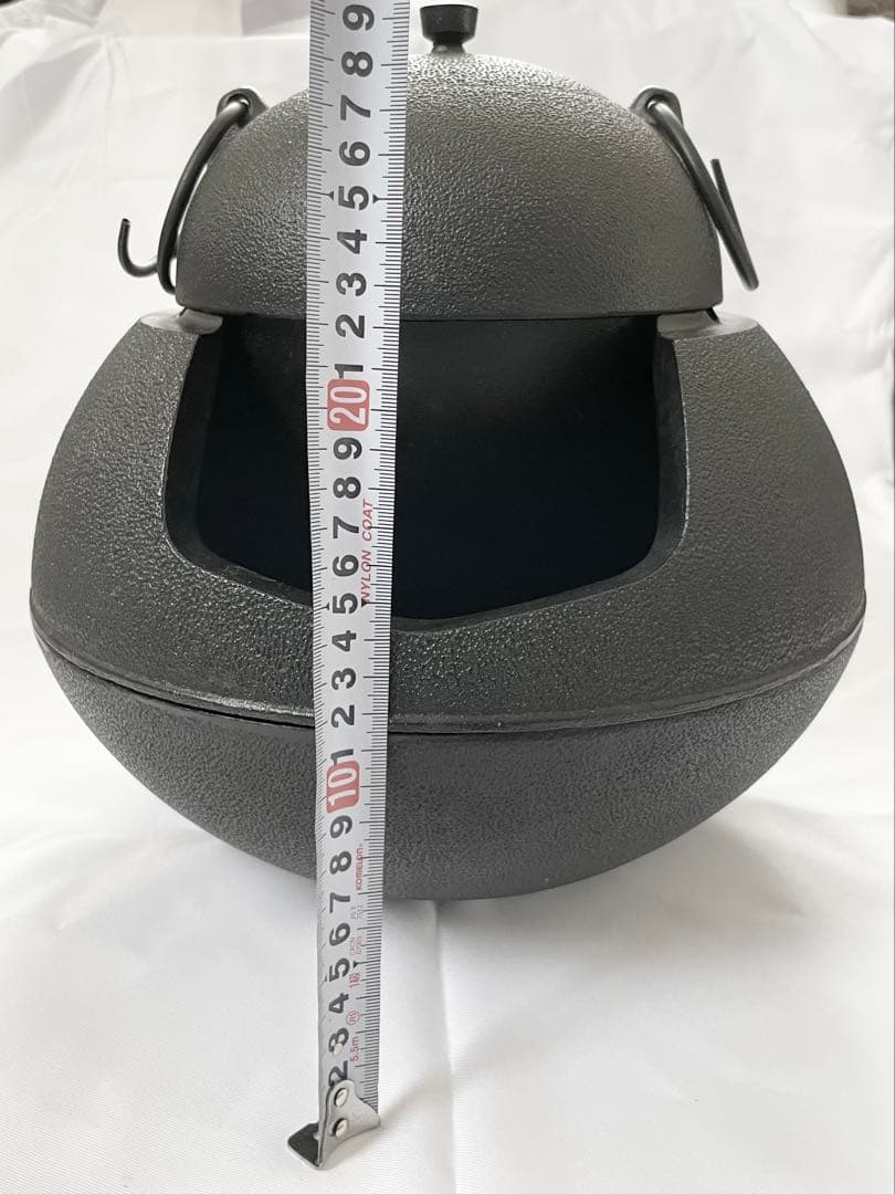 【未使用】 池永鉄工 南部鉄瓶 鋳鉄製 黒い茶釜 直火 電気火 兼用
