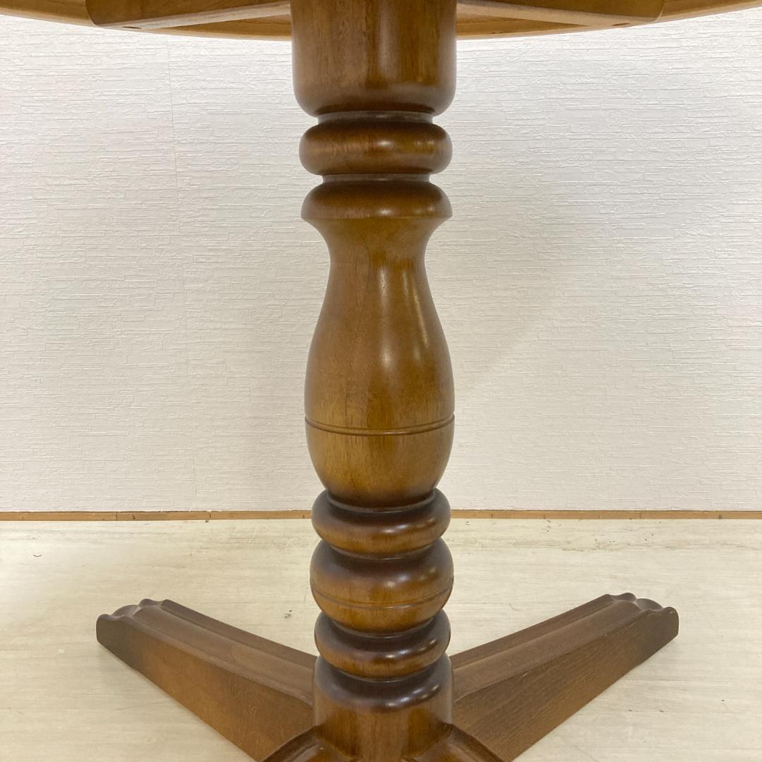 【カリモク】コロニアル　ダイニングテーブル　食卓　ラウンド　丸テーブル