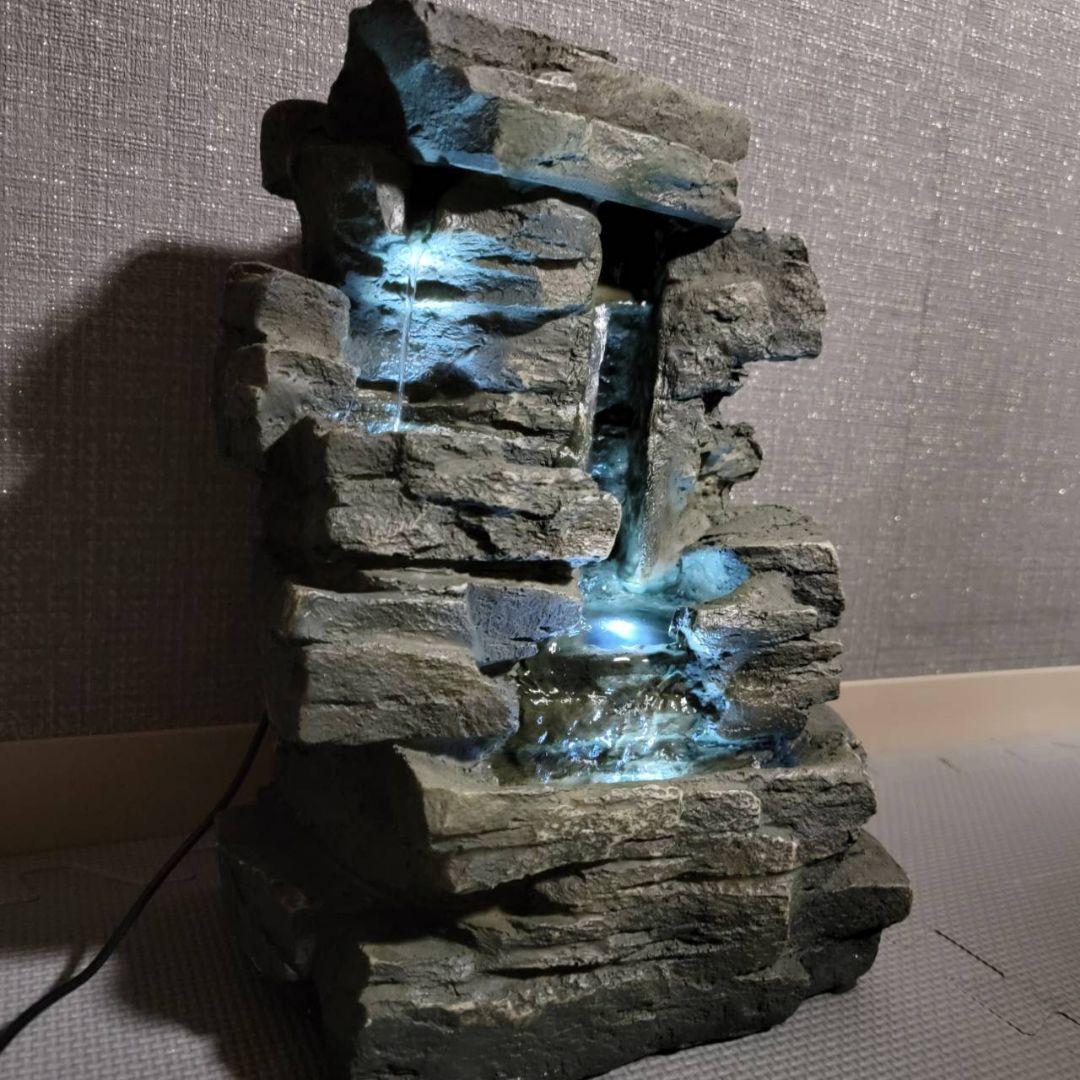 フェイクスレート　石の滝　卓上噴水