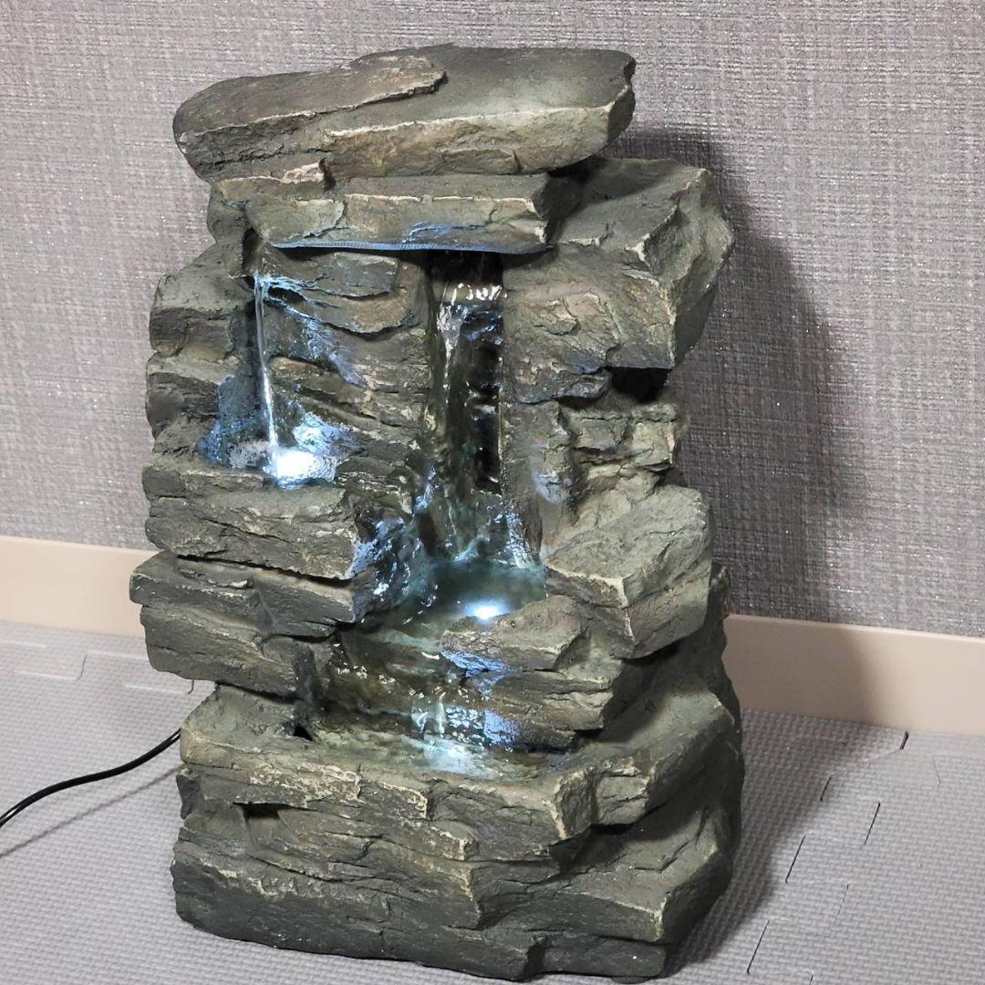 フェイクスレート　石の滝　卓上噴水