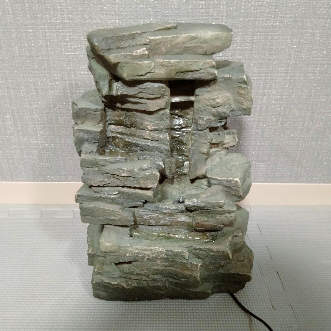 フェイクスレート　石の滝　卓上噴水