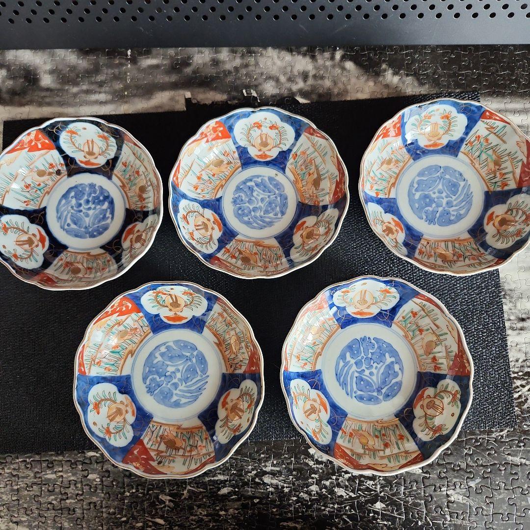 -73/y10　伊万里　色絵　兎　膾