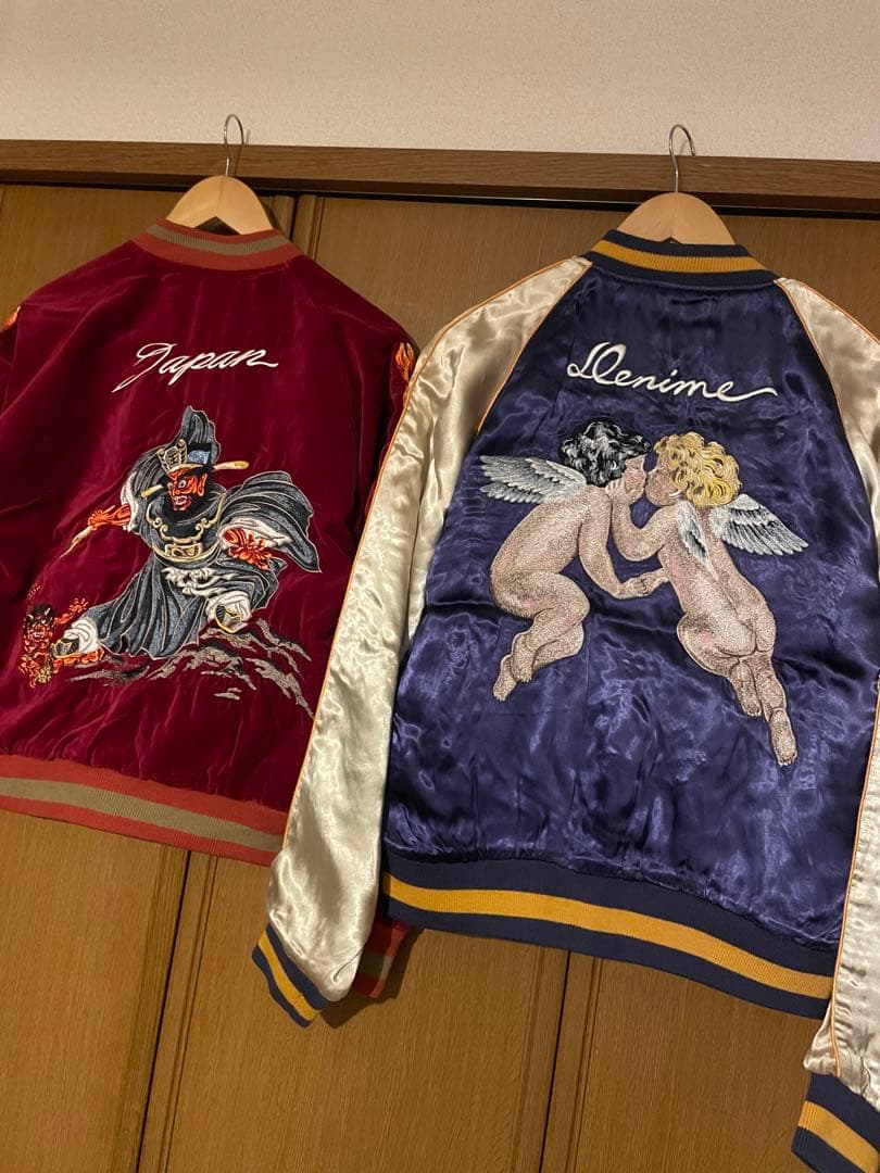 【希少】2点セット ドゥニーム スカジャン 閻魔大王 天使と悪魔 別珍