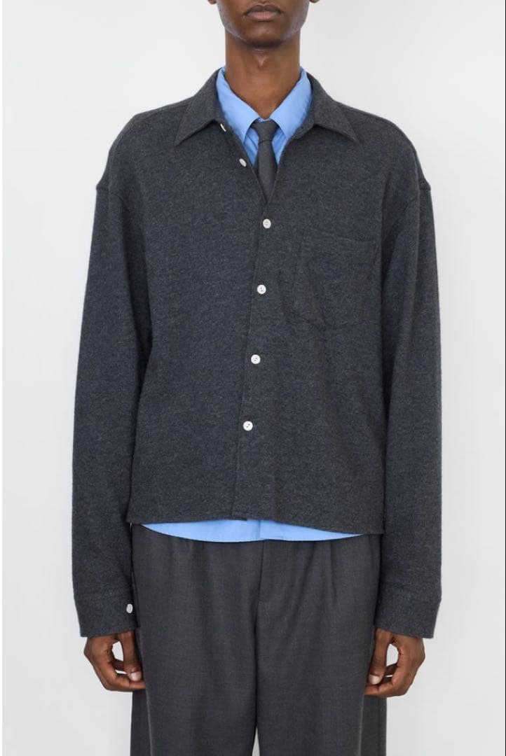 トップス NTRUL CLASSIC KNIT SHIRT GRAY size2