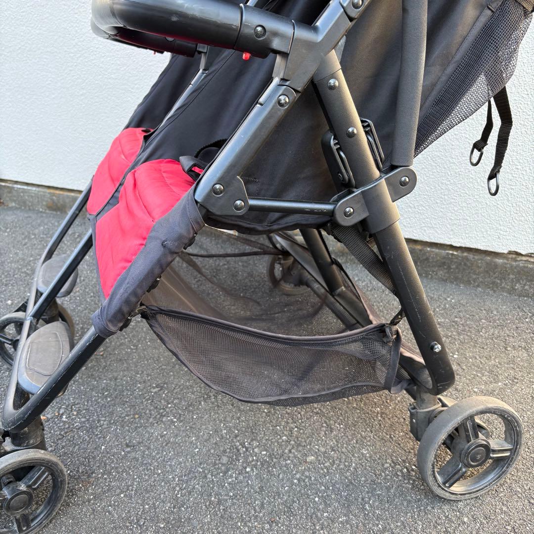 【Iris~定期断捨離 】ココロンツイン ベビーカー 2人乗り 赤