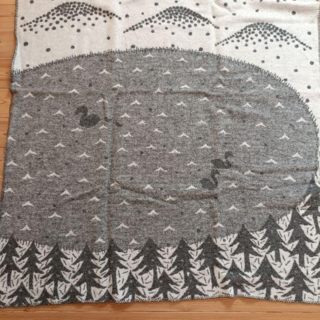 最終お値下KLIPPAN ラムズウールブランケット 130x180cm　グレー