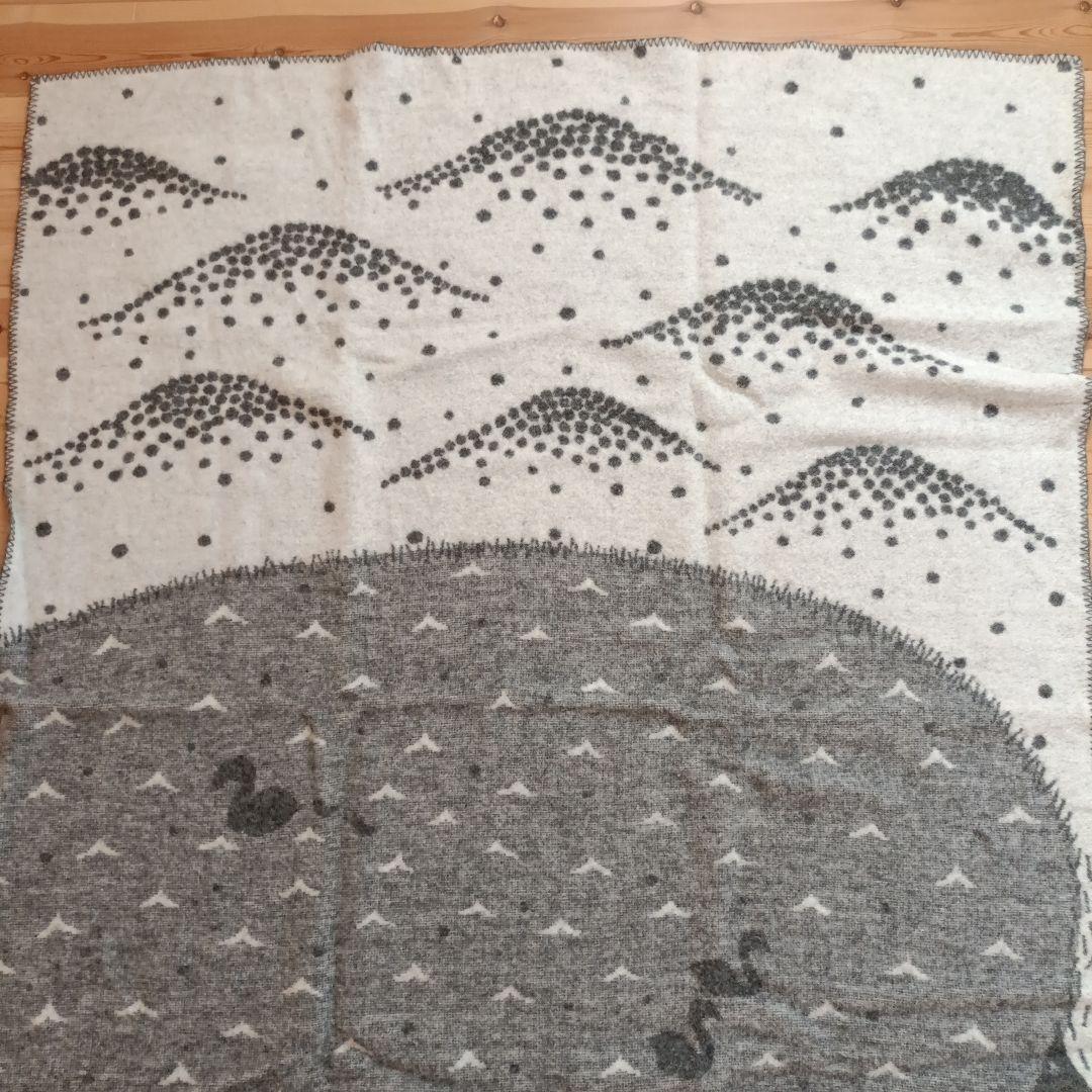 最終お値下KLIPPAN ラムズウールブランケット 130x180cm　グレー