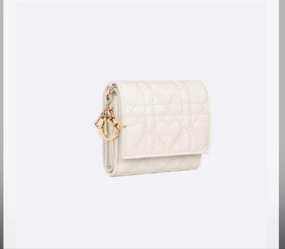 【日本限定】⭐︎Lady Dior Lotus⭐︎ウォレット⭐︎三つ折り⭐︎ホワイト