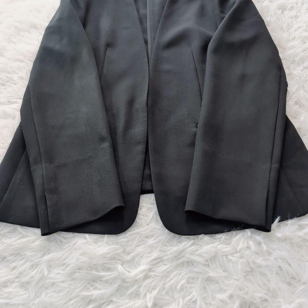 ✨️美品✨️ノーカラー　パンツスーツ　セットアップ　黒　M　プラステ　洗える