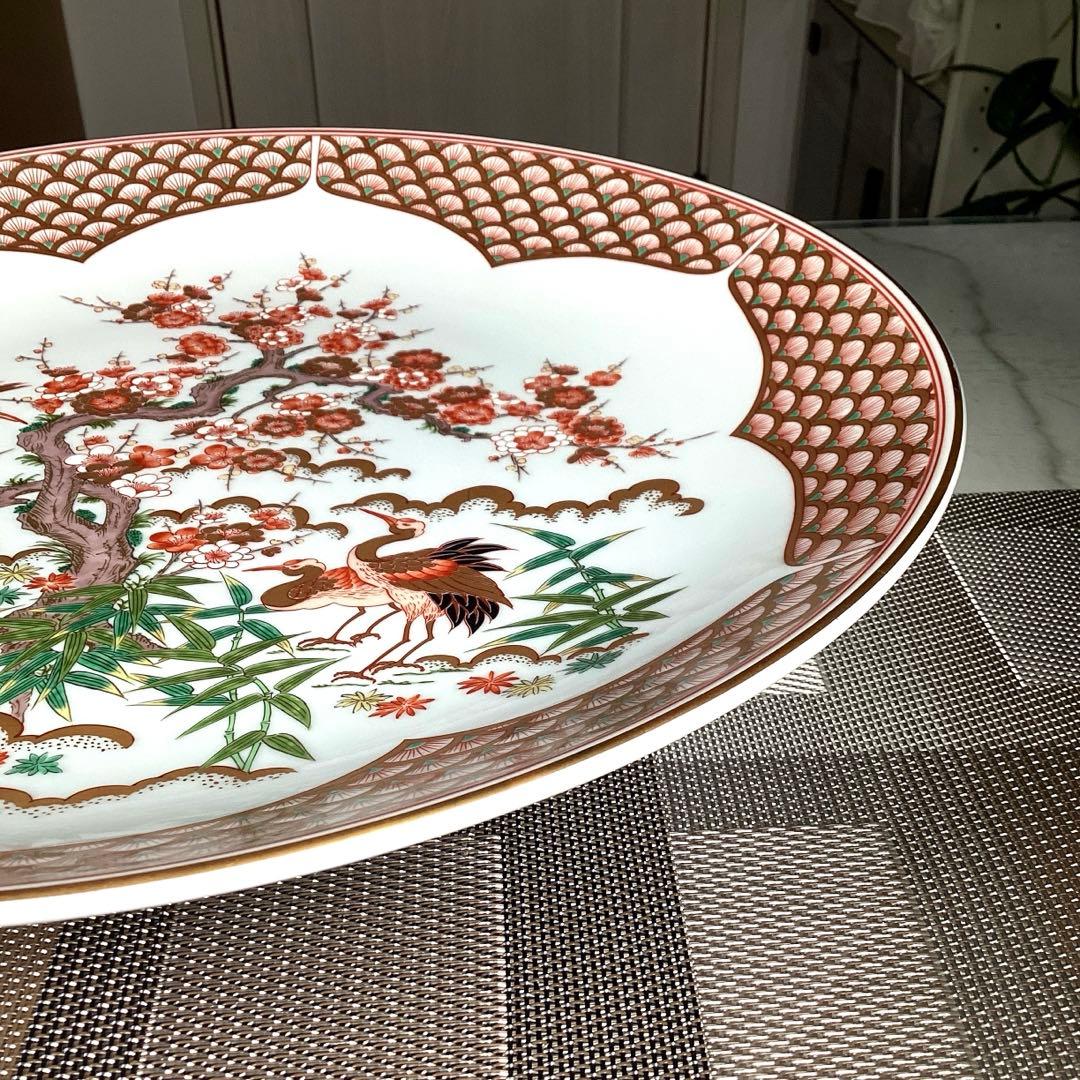 『フォロうー特価』　有田焼　秀峰　大皿　金彩花鳥　特大サイズ