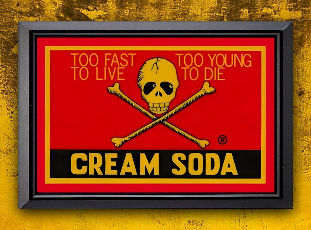 クリームソーダ・角ドクロ【A4サイズ写真ポスターフレーム付き３点セット】ポスター