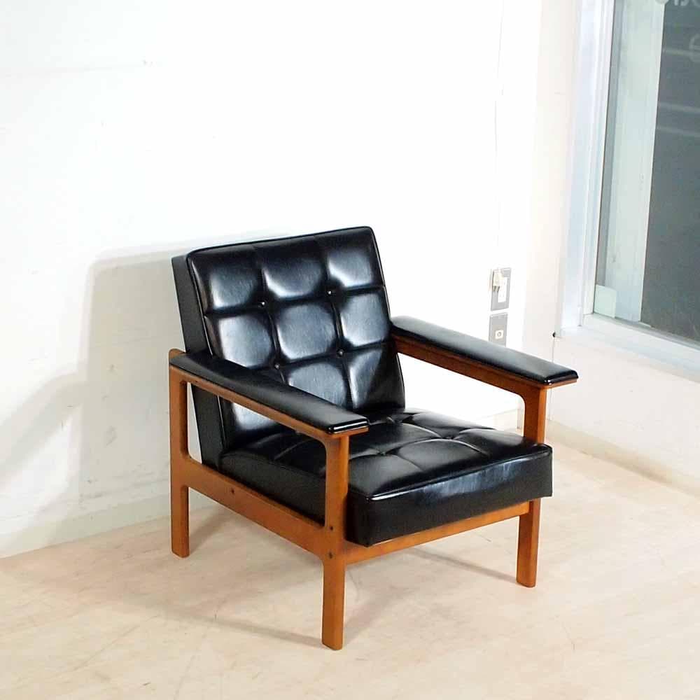 オールドカリモク シングルソファ B ワイドアーム Kチェア ZR24349