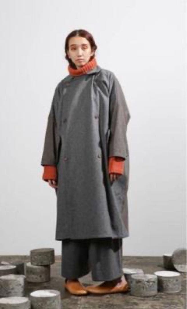 Dulcamara フラノダブル ロングコート