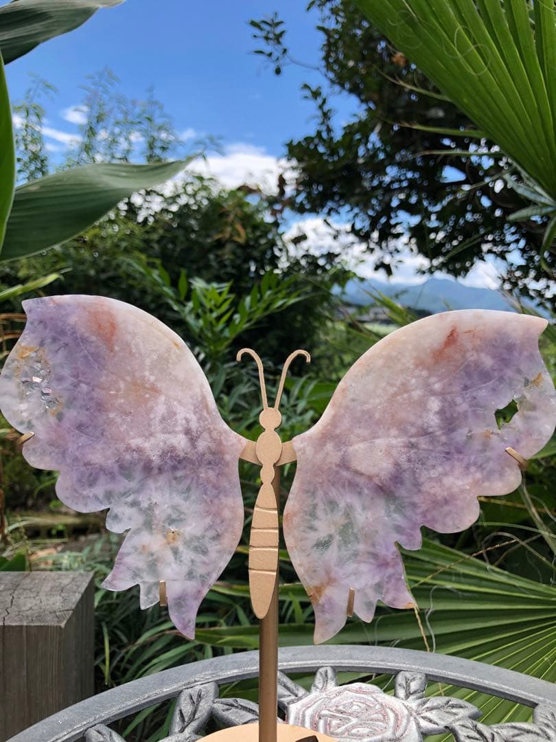 ✳❤️レア　綺麗　蝶❗️ピンクアメジスト　フラワーアゲート（桜瑪瑙）天然石