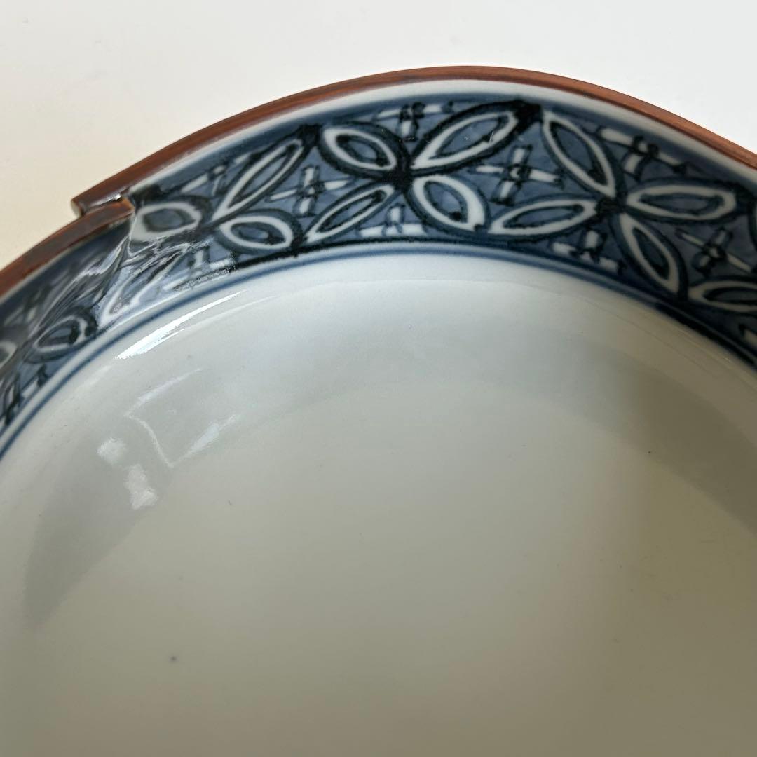 【未使用】清水焼 向付 陶器 染付 中鉢 小鉢 セット 5客揃い