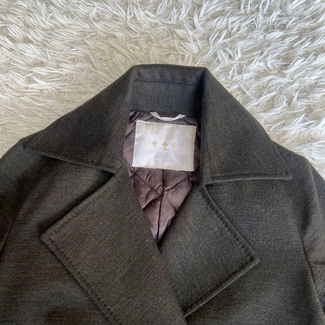 【良品】TATRAS ピーコート　裏地ダウン　ATELIER カーキ　サイズ1