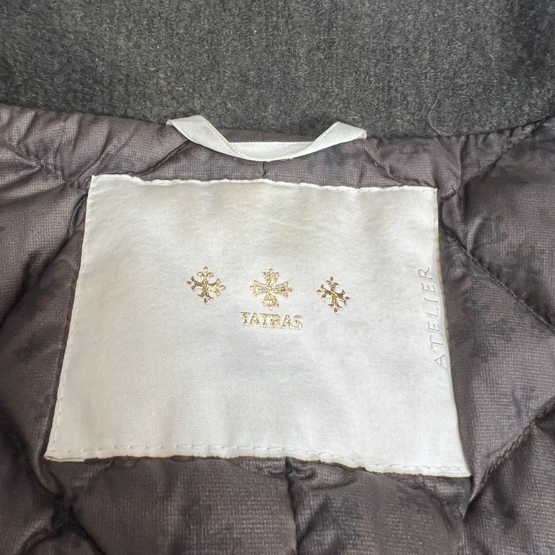 【良品】TATRAS ピーコート　裏地ダウン　ATELIER カーキ　サイズ1