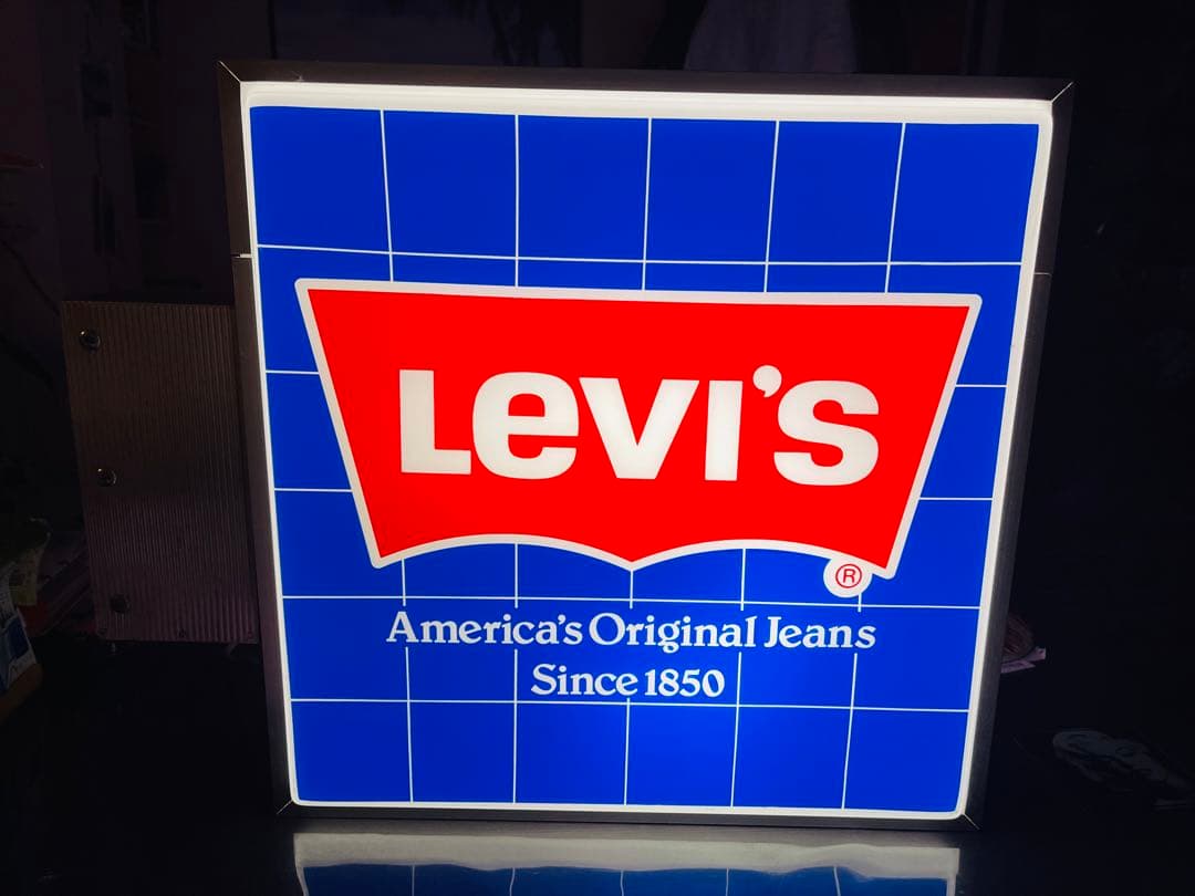 Xmas特売非売品レアLevi's広告看板ライトネオンサイン ストアディスプレイ