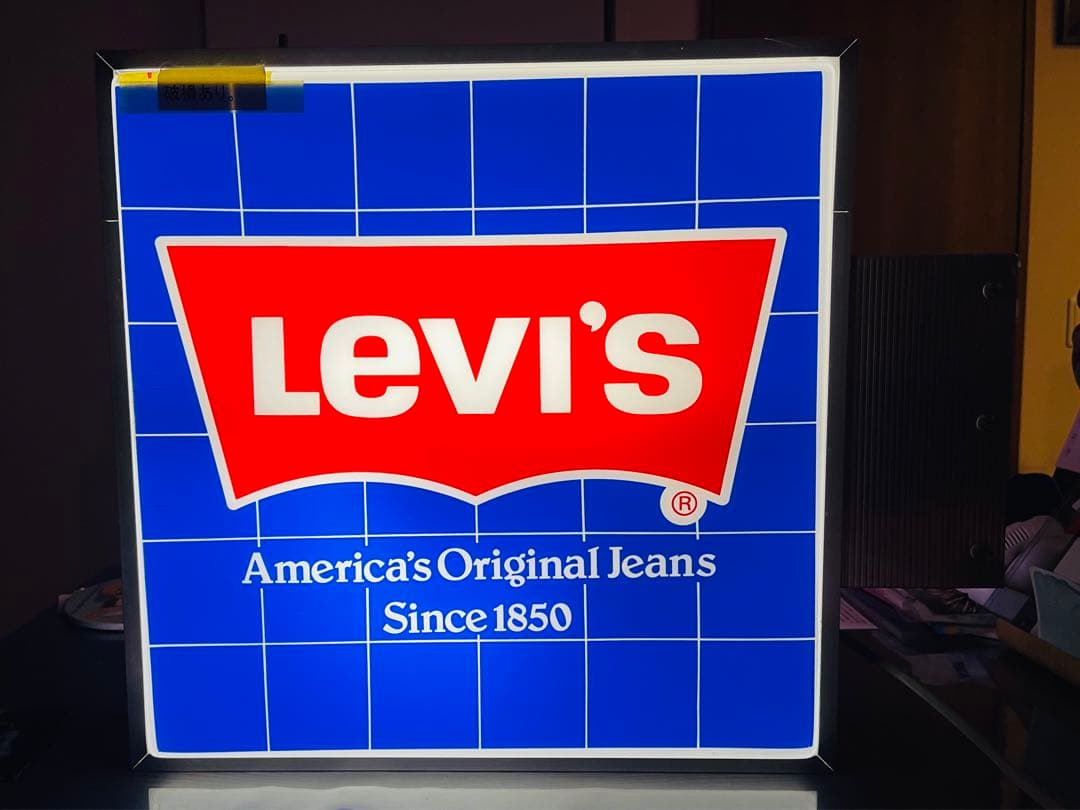 Xmas特売非売品レアLevi's広告看板ライトネオンサイン ストアディスプレイ