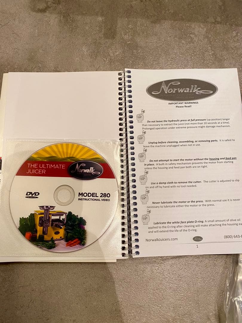 美品Norwalk（ノーウォーク）コールドプレスジューサー Model 280
