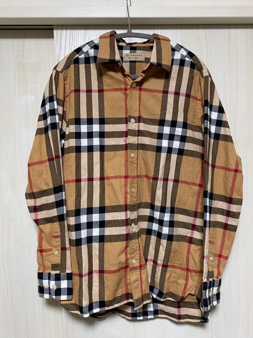 美品　BURBERRY バーバリー 長袖シャツ メガチェック ノバチェック M