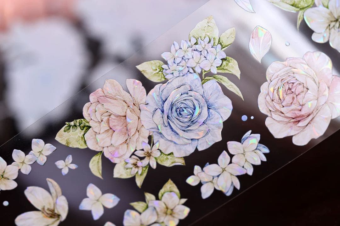 小白家文創《甜梦蓝》海外マスキングテープ　マステ 【2523】