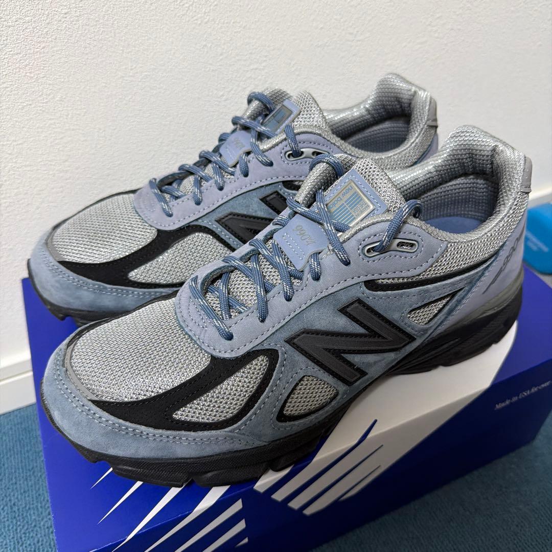 【美品】New Balance U990BB4 GRAY 26cm