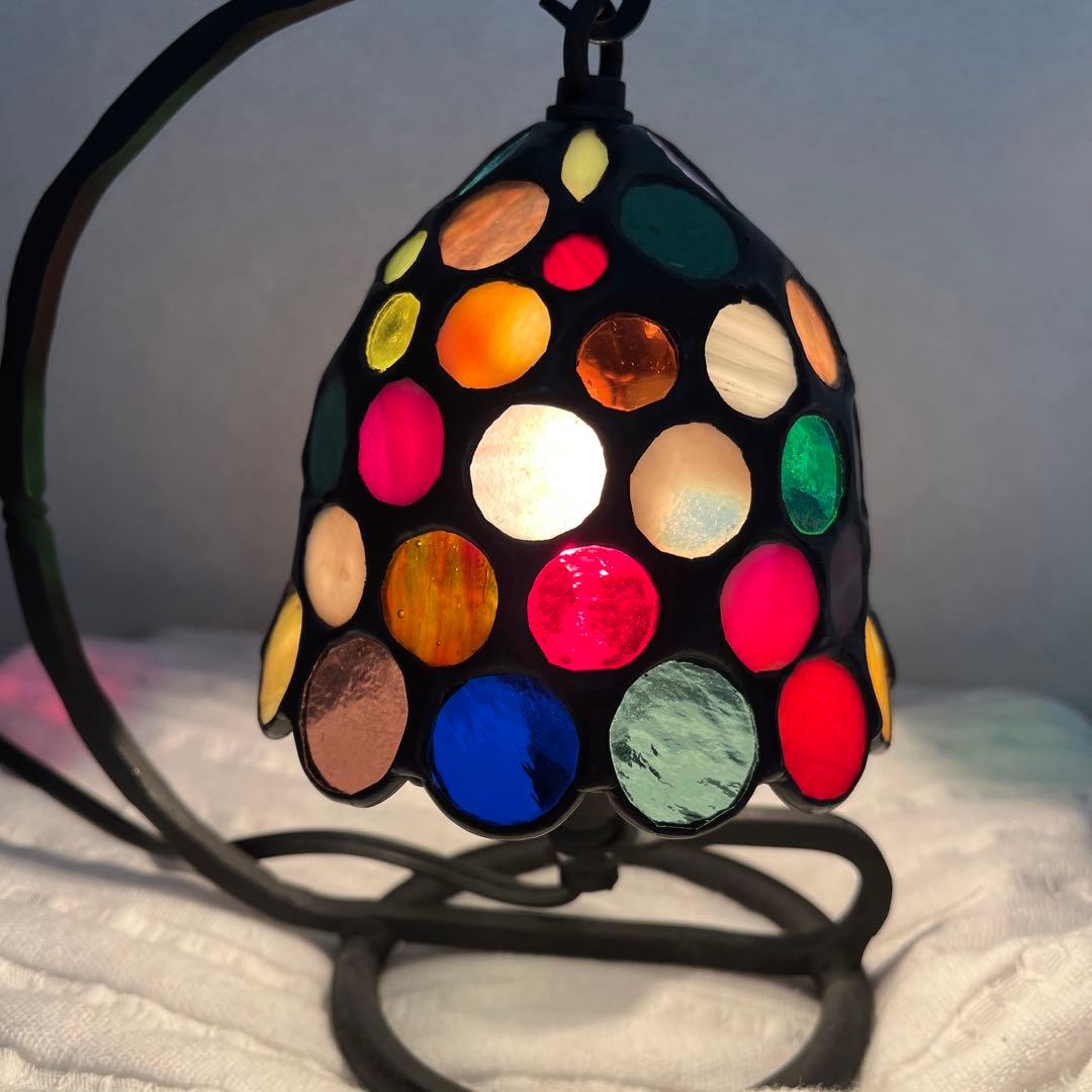 ステンドグラス ドーム型ランプシェード　ステンドグラス　小樽