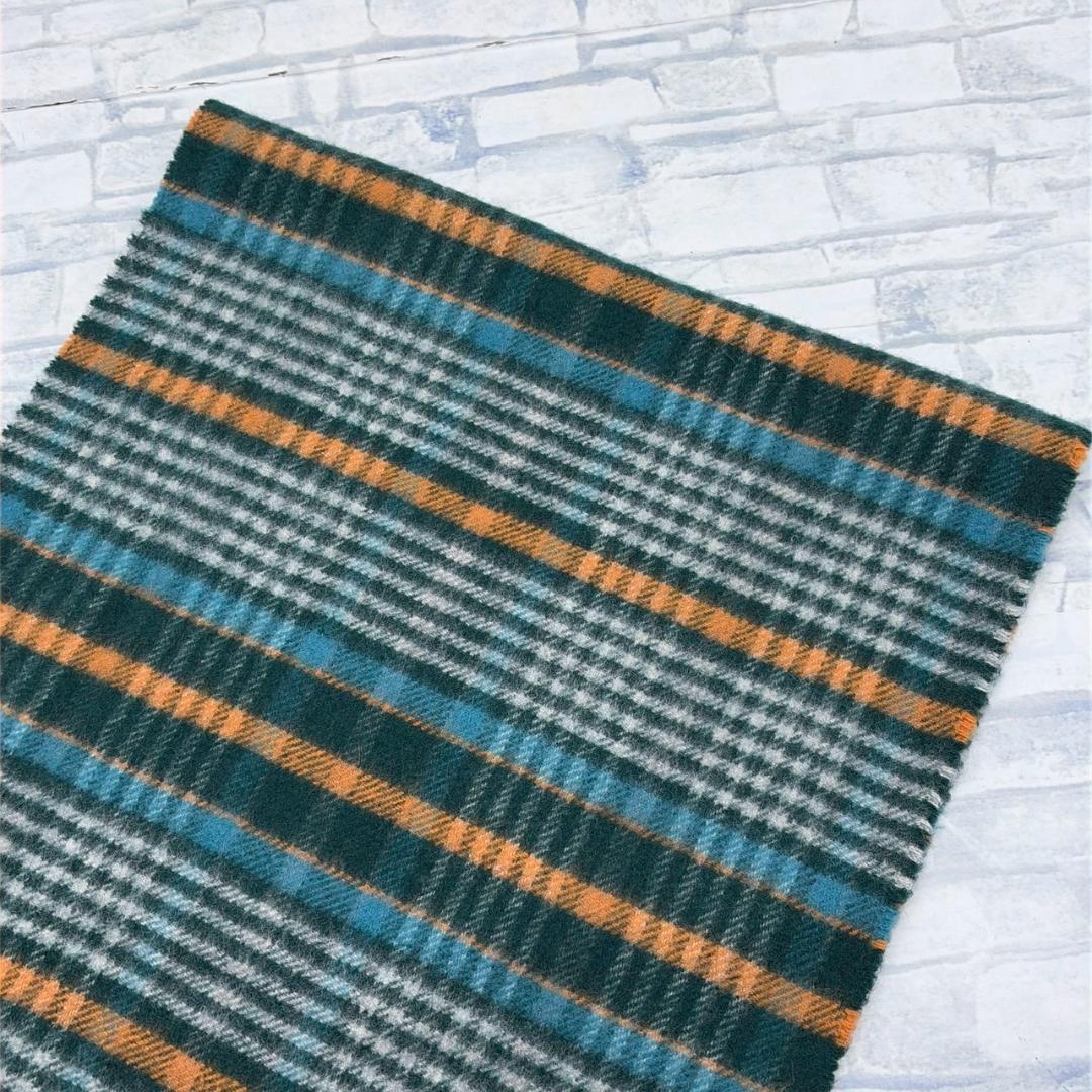 Johnstons of Elgin 100%カシミヤ チェック マフラー