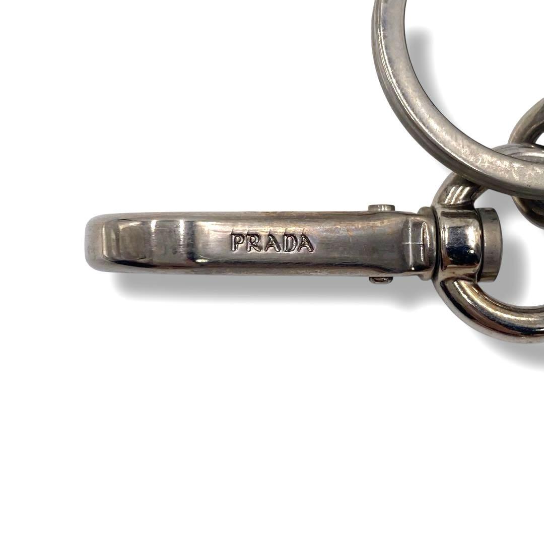 PRADA プラダ サフィアーノレザー バックモチーフ チャーム キーホルダー