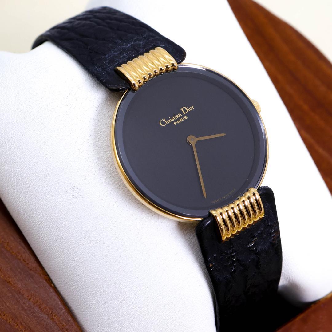 稼働 Christian Dior 腕時計 バギラ ブラックムーン 2380
