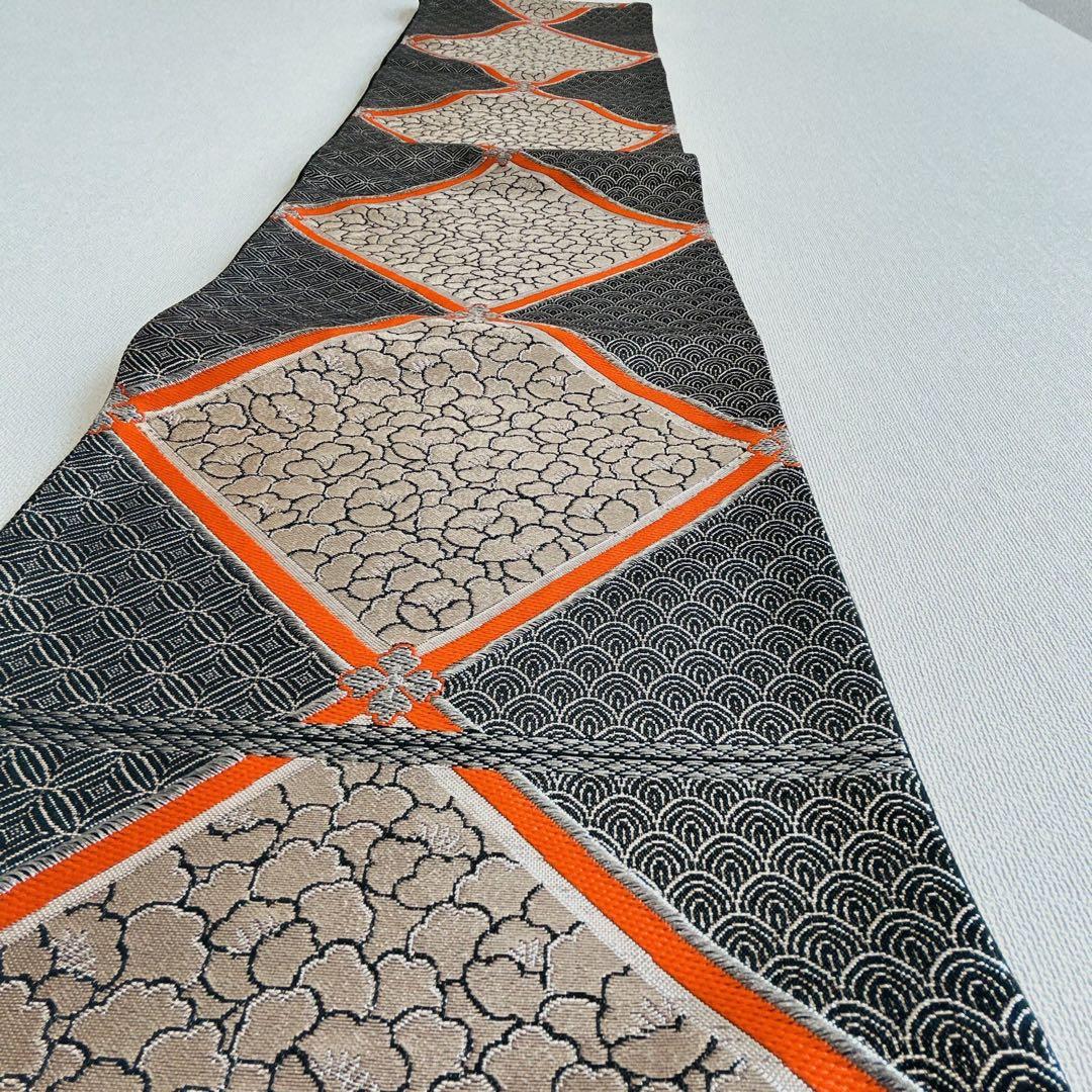 フルセット 七五三 7歳女の子 長着＆長襦袢＆帯＆小物　青地　金糸　地紋　梅