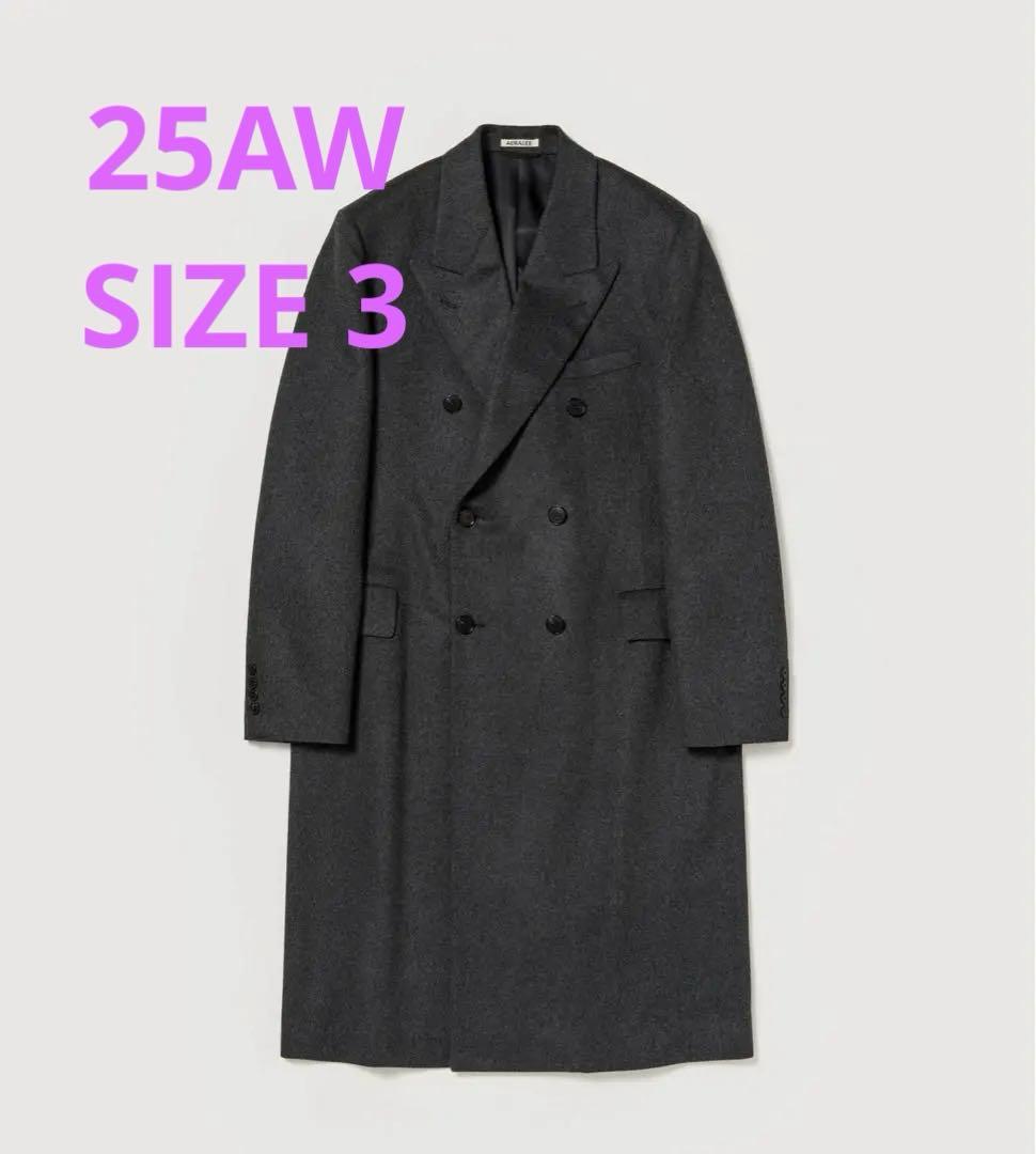 【AURALEE】25AWカシミヤモールスキンコート サイズ3 トップチャコール