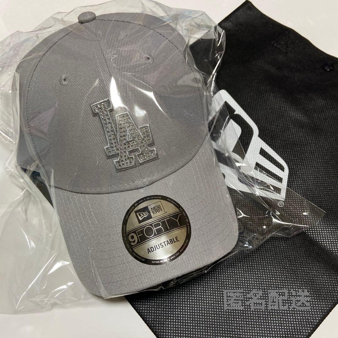 ニューエラ　9FORTYRHINESTONE ドジャース　グレー新品