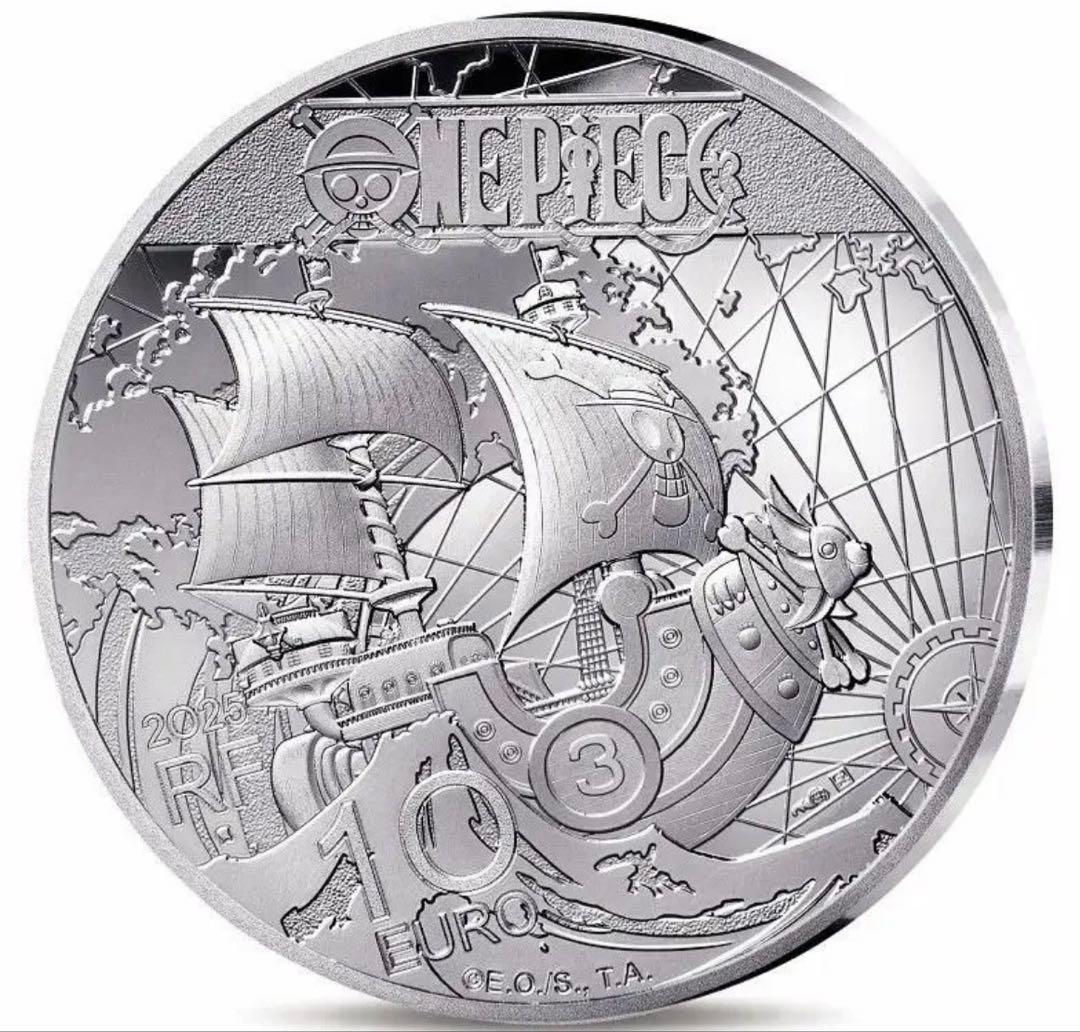 2025 フランス ワンピース 放送25周年記念 プルーフ 銀貨