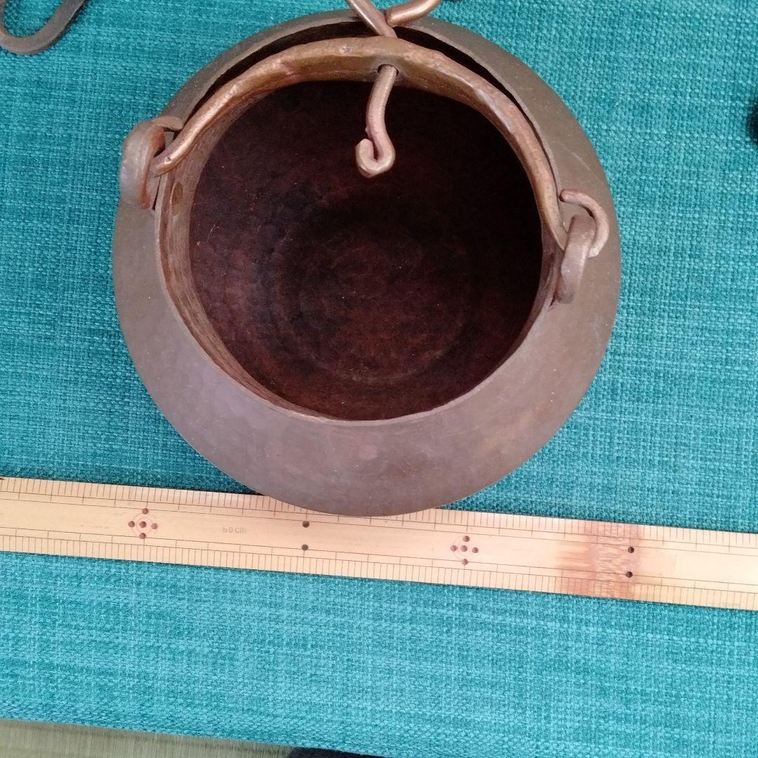 銅製品　打ち出し　と　鎖