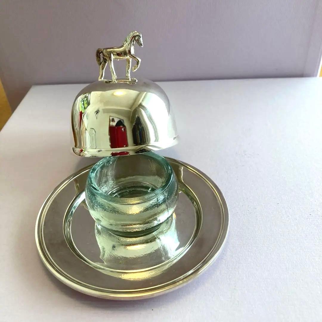 銀食器　馬　シルバー　ケーキスタンド　バターカップ　干支　午