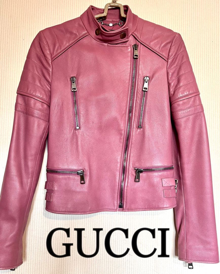 y*様 【最終値下げ！】GUCCI ライダースジャケット 38 本革 レザージャ